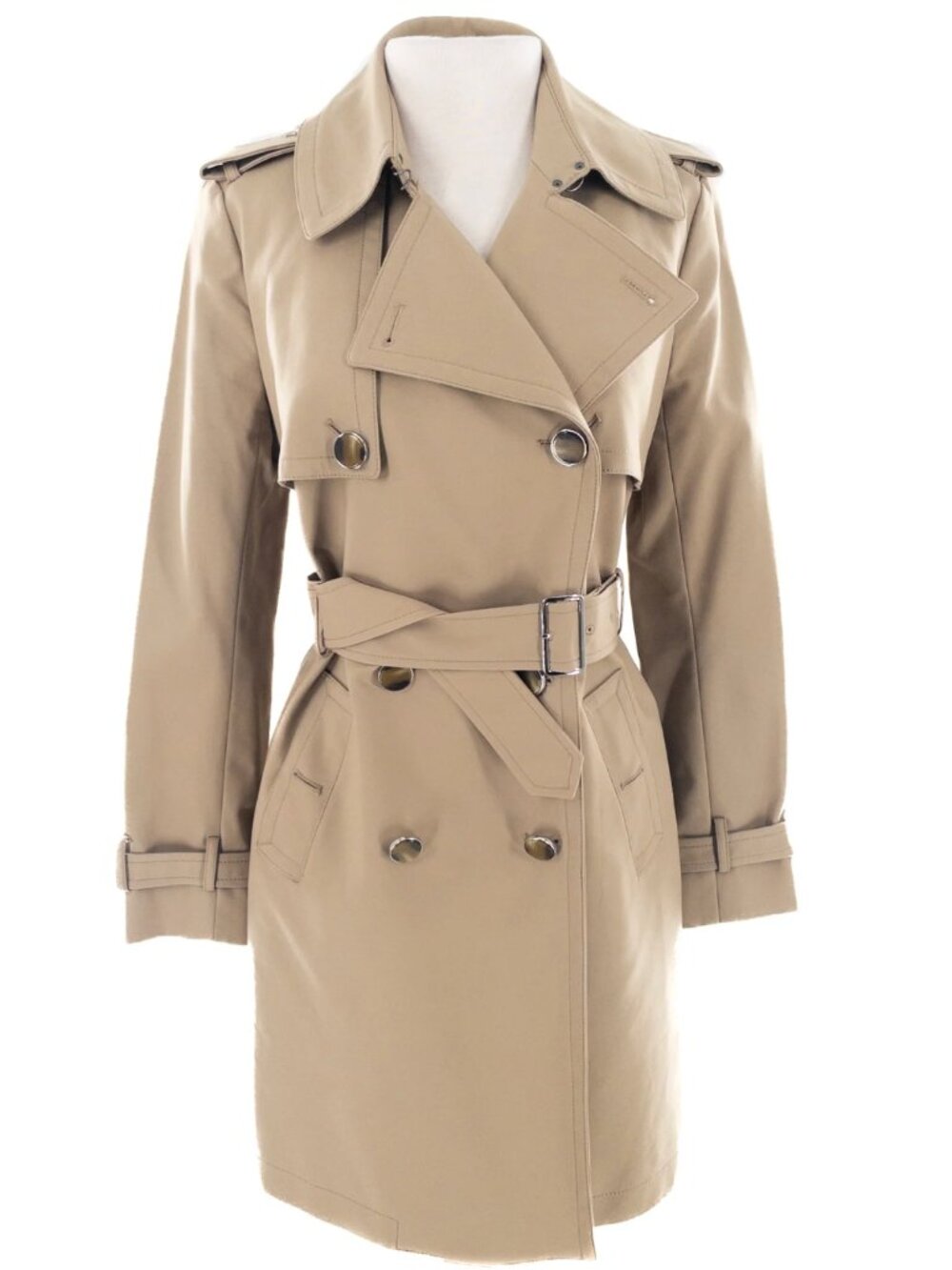 Ralph Lauren Era CLUB MONACO Classic Khaki Cotton Blend Trench Coat XL Fall